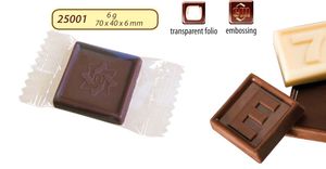 Čokoláda 6g s logem v čokoládě